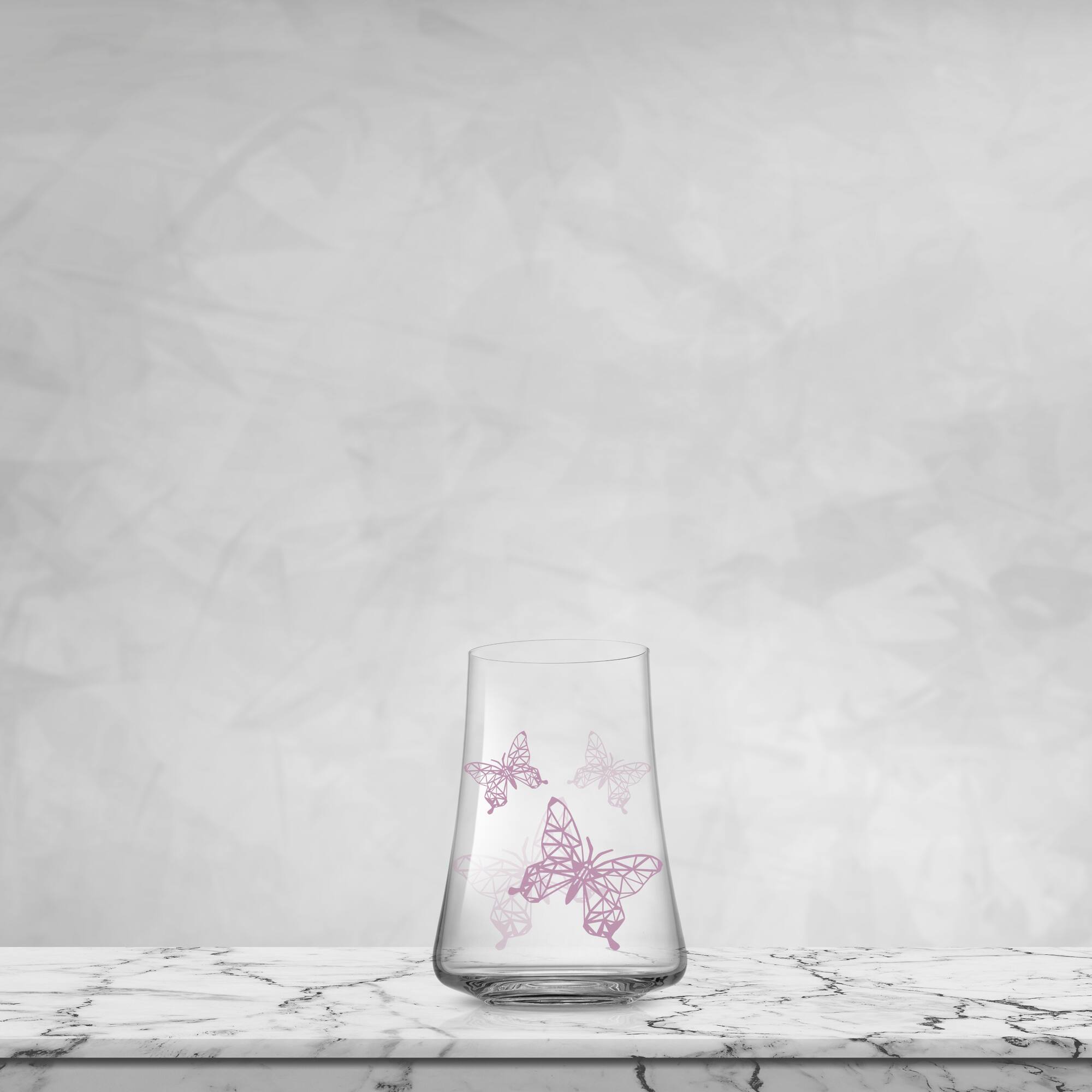 JoyJolt® 17oz. Meadow Butterfly Crystal Highball Glass Set, 2ct.